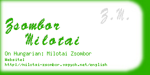 zsombor milotai business card